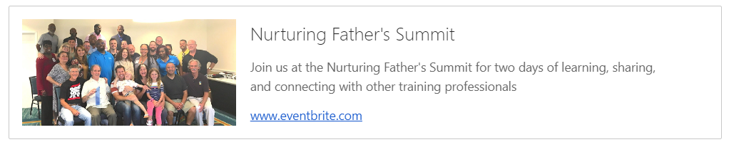 Nurturing fathers trainers summit